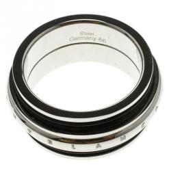 Pre Owned Montblanc Men's Contemporary Collection Black PVD Steel Sliding Ring Size 66