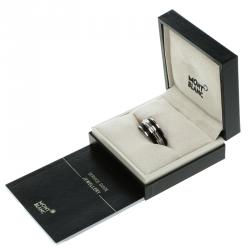 Pre Owned Montblanc Men's Contemporary Collection Black PVD Steel Sliding Ring Size 66