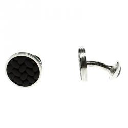 Pre Owned Montblanc Brown Stainless Steel Monograin Men's Cufflinks