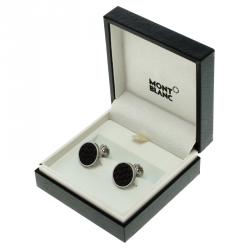 Pre Owned Montblanc Brown Stainless Steel Monograin Men's Cufflinks