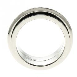 Pre Owned Montblanc Men's Contemporary Collection Black PVD Steel Sliding Ring Size 64