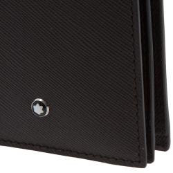 Pre Owned Montblanc Brown Leather Compact Wallet 
