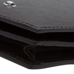 Pre Owned Montblanc Brown Leather Compact Wallet 