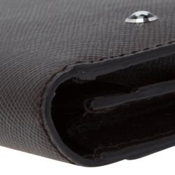 Pre Owned Montblanc Brown Leather Compact Wallet 