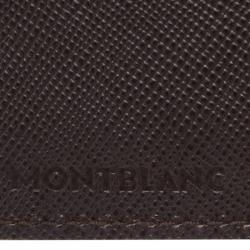 Pre Owned Montblanc Brown Leather Compact Wallet 