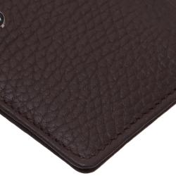 Pre Owned محفظة بطاقات مونو بلان جلد بني