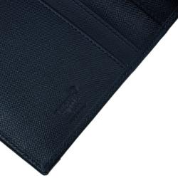 Montblanc Navy Blue Leather and Canvas  Signature 14 CC Continental Wallet