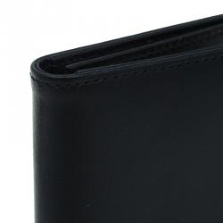 Pre Owned محفظة بطاقات مون بلان جلد أسود