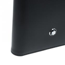 Pre Owned محفظة بطاقات مون بلان جلد أسود