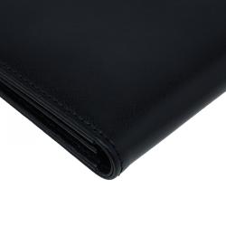 Pre Owned محفظة بطاقات مون بلان جلد أسود