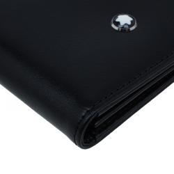 Pre Owned محفظة بطاقات مون بلان جلد أسود