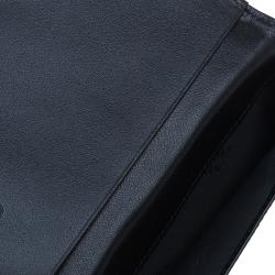 Pre Owned محفظة بطاقات مون بلان جلد أسود