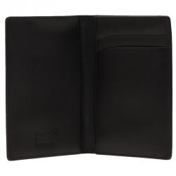 Pre Owned محفظة بطاقات مون بلان مايسترستاك جلد أسود