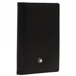 Pre Owned محفظة بطاقات مون بلان مايسترستاك جلد أسود