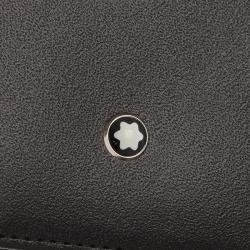 Pre Owned محفظة بطاقات مون بلان مايسترستاك جلد أسود