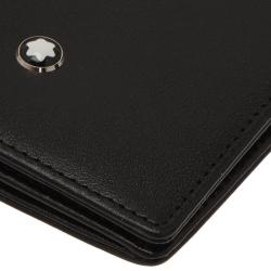 Pre Owned محفظة بطاقات مون بلان مايسترستاك جلد أسود