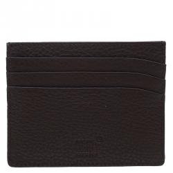 Pre Owned Montblanc Brown Leather Card Holder