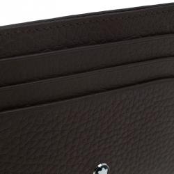 Pre Owned Montblanc Brown Leather Card Holder