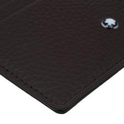 Pre Owned Montblanc Brown Leather Card Holder