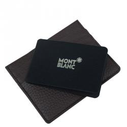 Pre Owned Montblanc Brown Leather Card Holder