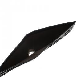 Pre Owned Montblanc Navy Blue Leather and Monogram Canvas Bifold Wallet