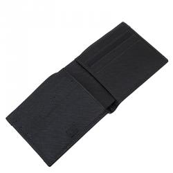 Pre Owned محفظة مون بلان ثنائية الطي جلد بني وكانفاس مونوغرامي