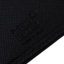 Pre Owned محفظة مون بلان ثنائية الطي جلد بني وكانفاس مونوغرامي