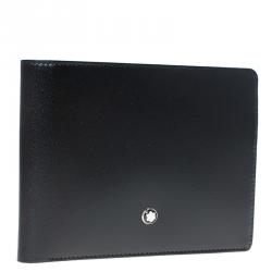 Pre Owned Montblanc Black Leather Miesterstuck Bifold Wallet