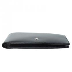 Pre Owned Montblanc Black Leather Miesterstuck Bifold Wallet