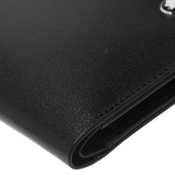 Pre Owned Montblanc Black Leather Miesterstuck Bifold Wallet