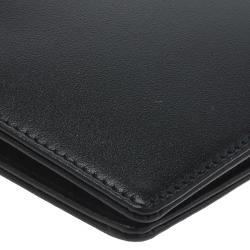 Pre Owned Montblanc Black Leather Miesterstuck Bifold Wallet