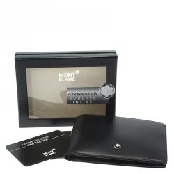 Pre Owned Montblanc Black Leather Miesterstuck Bifold Wallet