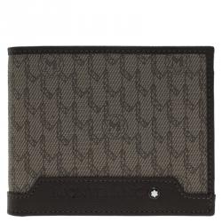Montblanc Brown Coated Canvas and Leather Signature Bifold Wallet