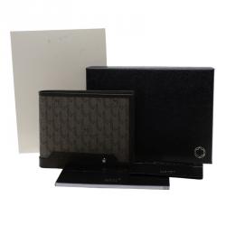 Montblanc Brown Coated Canvas and Leather Signature Bifold Wallet