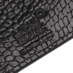 Pre Owned Montblanc Black Croc Embossed La Vie De Boheme Card Holder