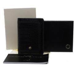 Pre Owned Montblanc Black Croc Embossed La Vie De Boheme Card Holder