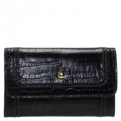 Montblanc Black Croc Embossed La Vie De Boheme Coin Case