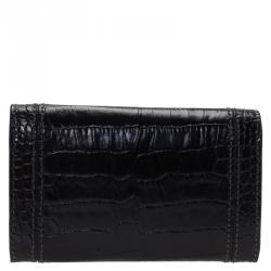 Montblanc Black Croc Embossed La Vie De Boheme Coin Case