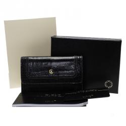 Montblanc Black Croc Embossed La Vie De Boheme Coin Case