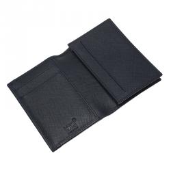 Montblanc Blue Coated Canvas and Leather Signature Card Holder