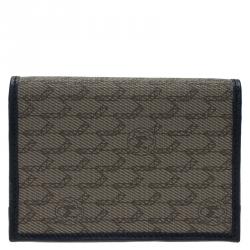 Montblanc Blue Coated Canvas and Leather Signature Card Holder