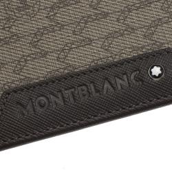 Montblanc Brown Coated Canvas and Leather Signature Card Holder
