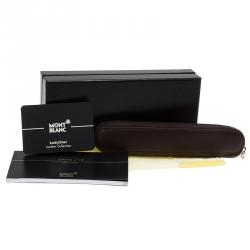 Pre Owned Montblanc Brown Leather Lady Star Zip Pen Pouch