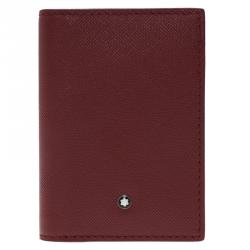 Pre Owned MontBlanc Red Leather Sactorial Business Card Holder