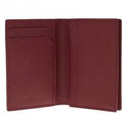Pre Owned MontBlanc Red Leather Sactorial Business Card Holder