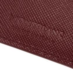 Pre Owned MontBlanc Red Leather Sactorial Business Card Holder