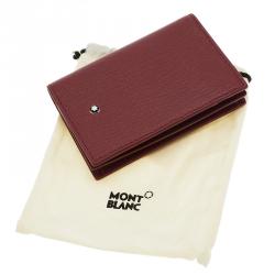 Pre Owned MontBlanc Red Leather Sactorial Business Card Holder