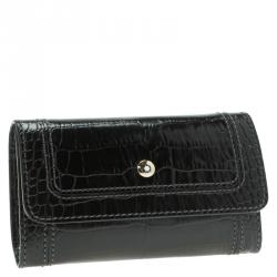 Montblanc Black Croc Embossed La Vie De Boheme Card Case