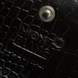 Montblanc Black Croc Embossed La Vie De Boheme Card Case
