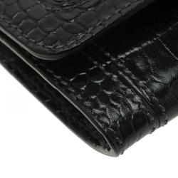 Montblanc Black Croc Embossed La Vie De Boheme Card Case